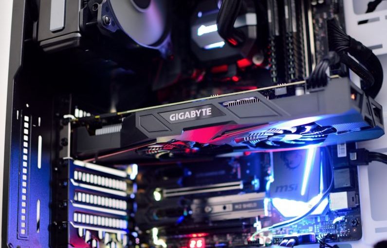 External GPU - black Gigabyte graphics card