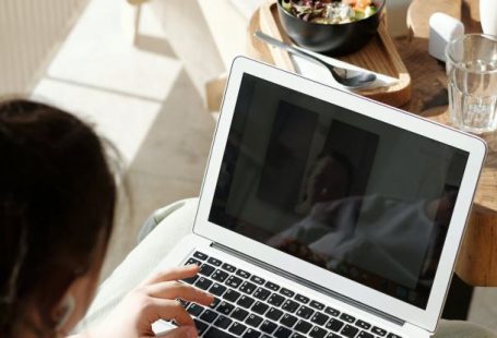 Portable Setup - Woman Working at Home