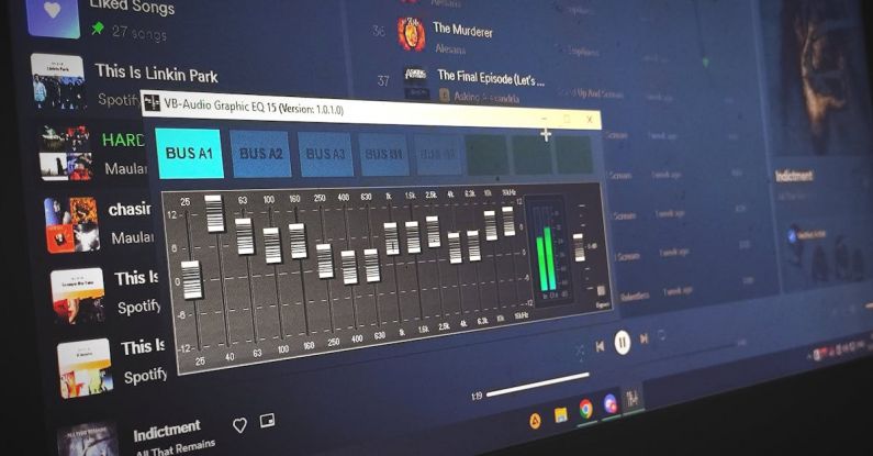Enhanced Audio - A computer screen showing a music player